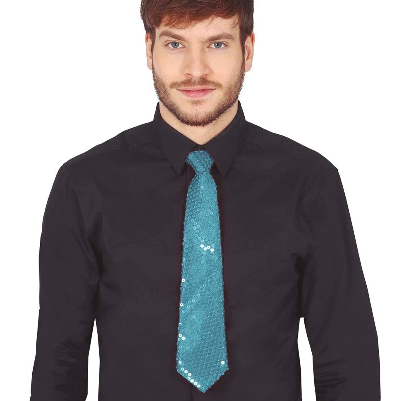 Corbata Azul Claro Lentejuelas