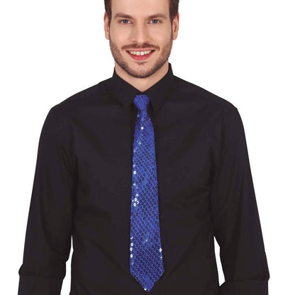 Corbata Azul Lentejuelas