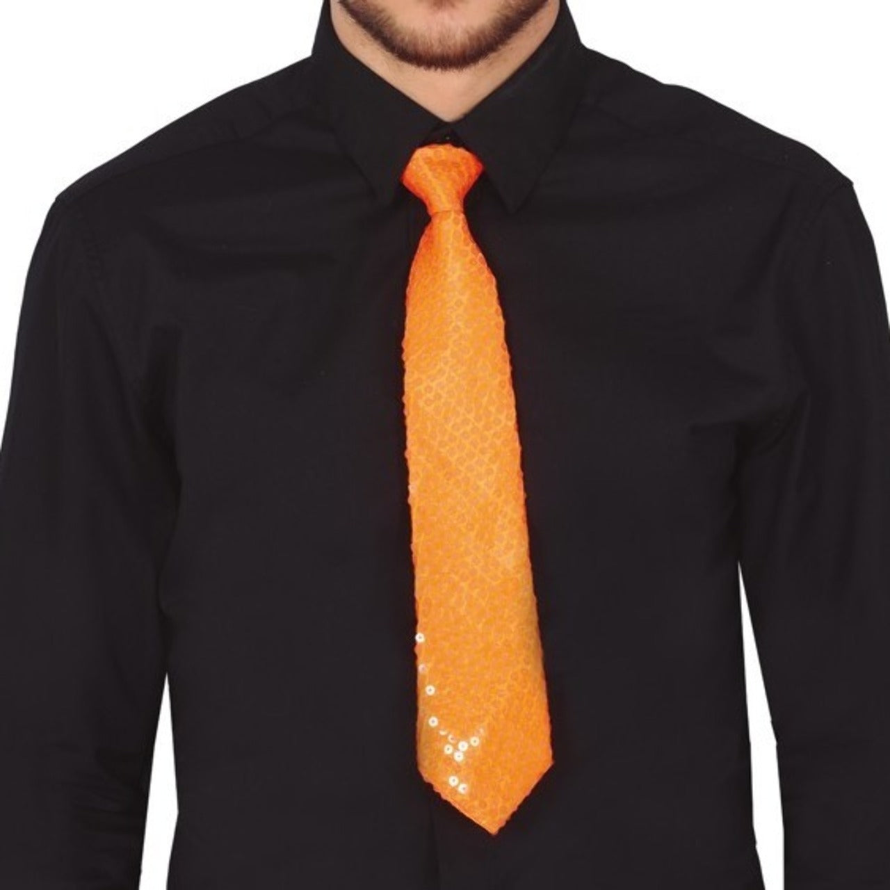 Corbata Naranja Lentejuelas