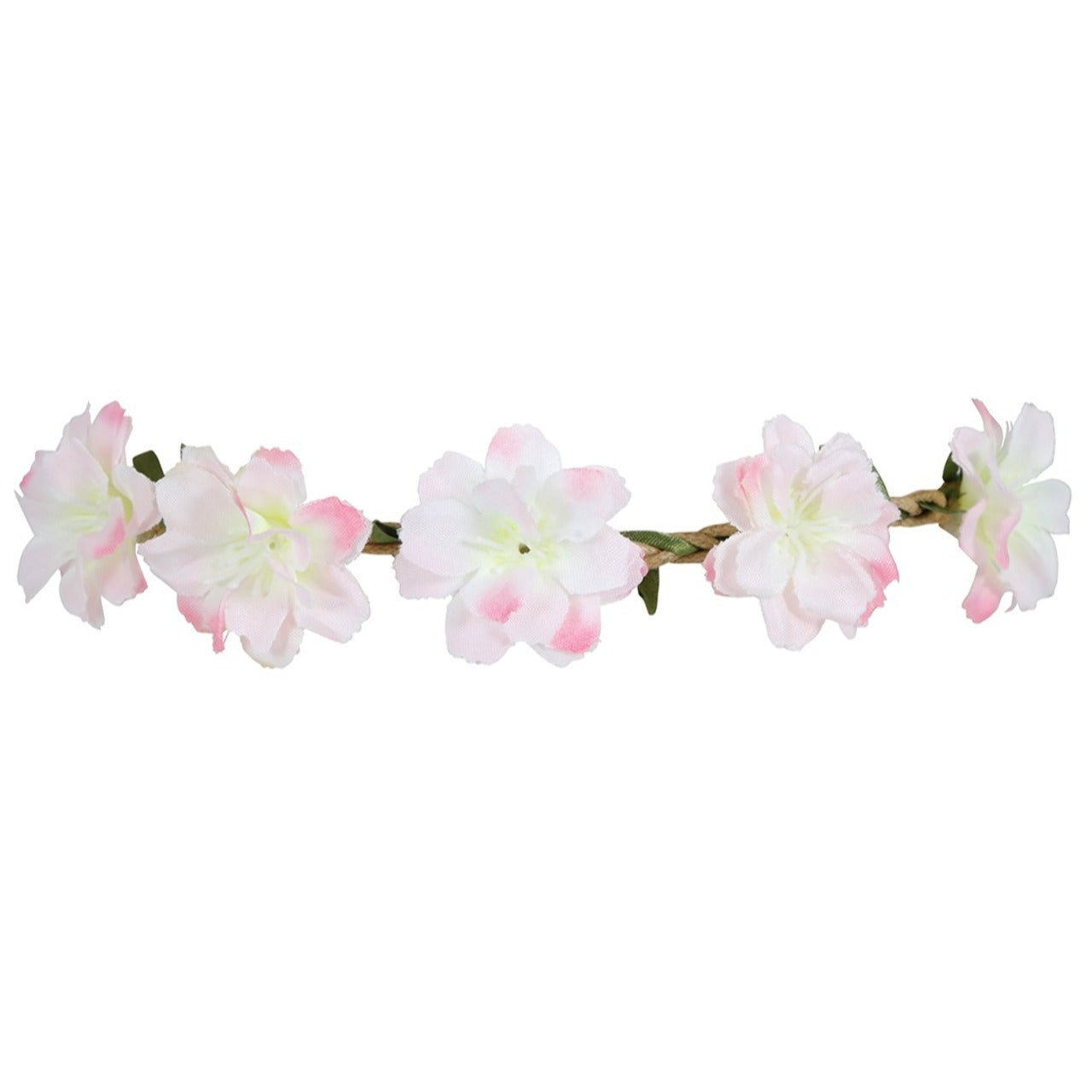 Corona de Flores Blancas y Rosas
