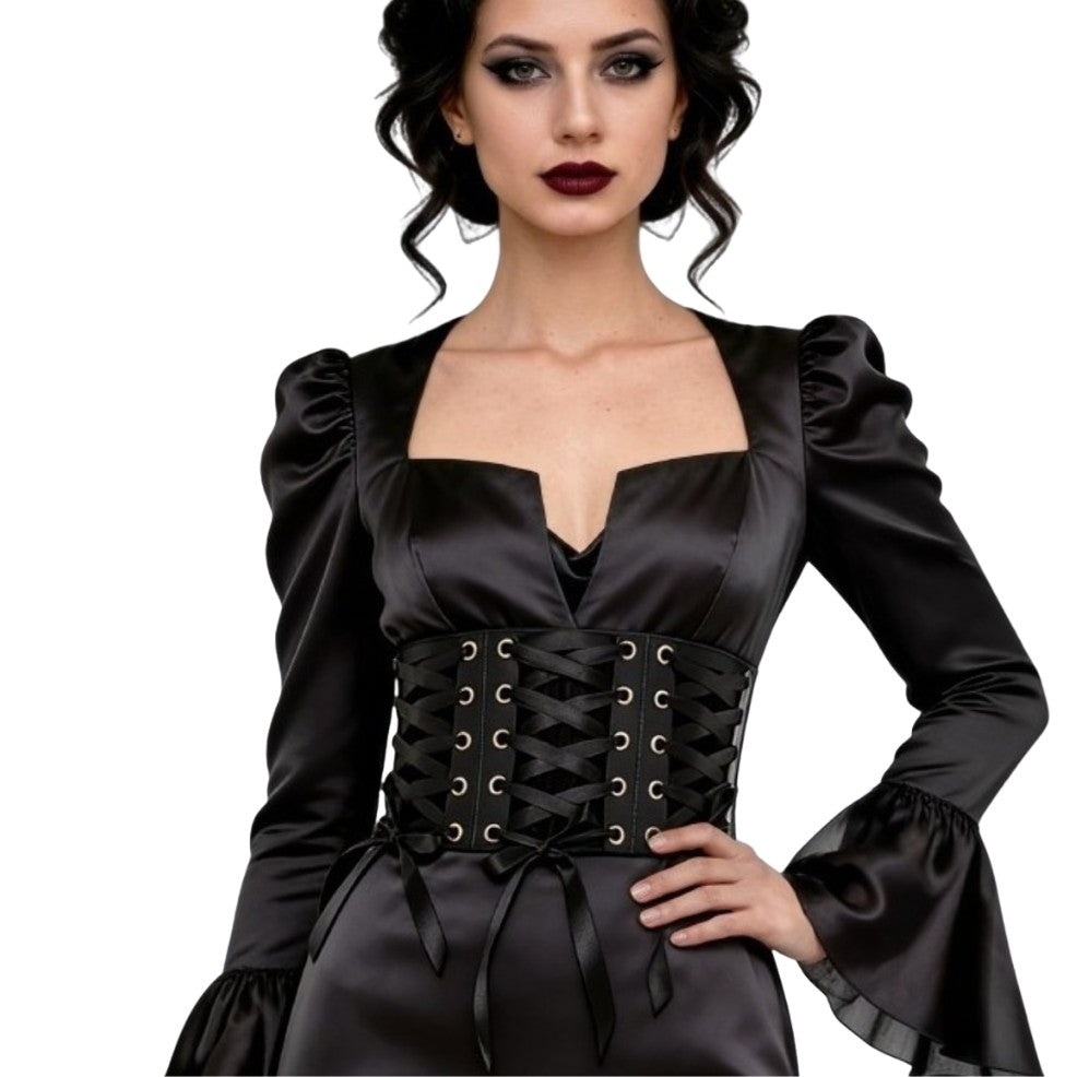 Corset Negro con Cintas