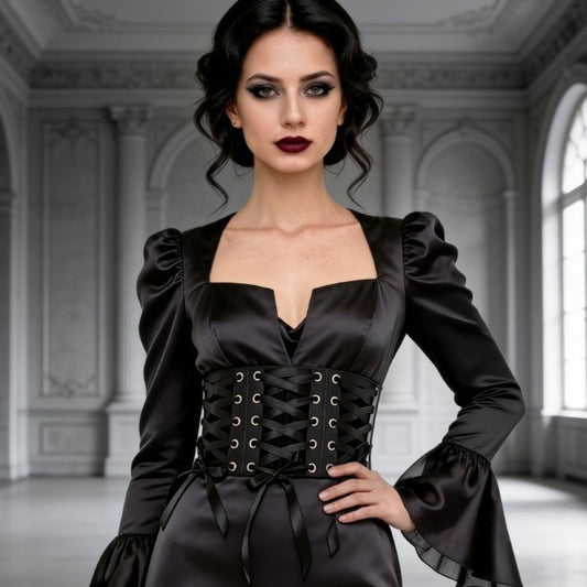 Corset Negro con Cintas