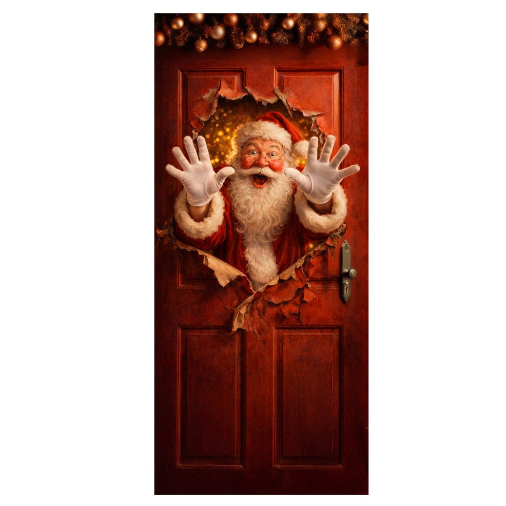 Cubrepuerta de Papá Noel Navideño