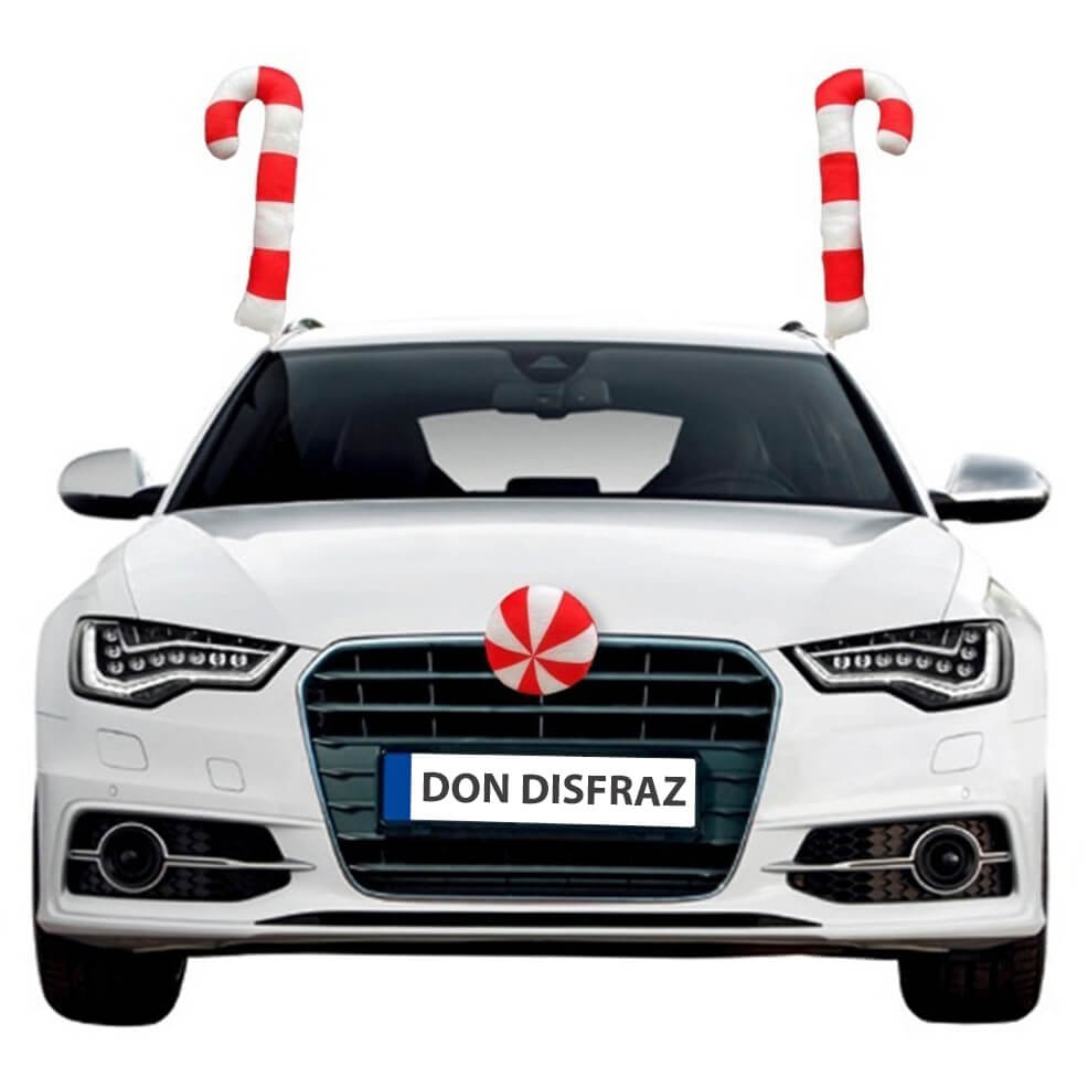 Decoración de Bastón de Caramelo para coche