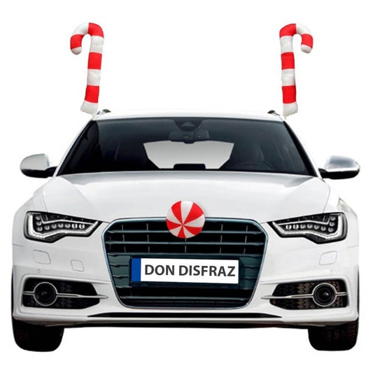 Decoración de Bastón de Caramelo para coche