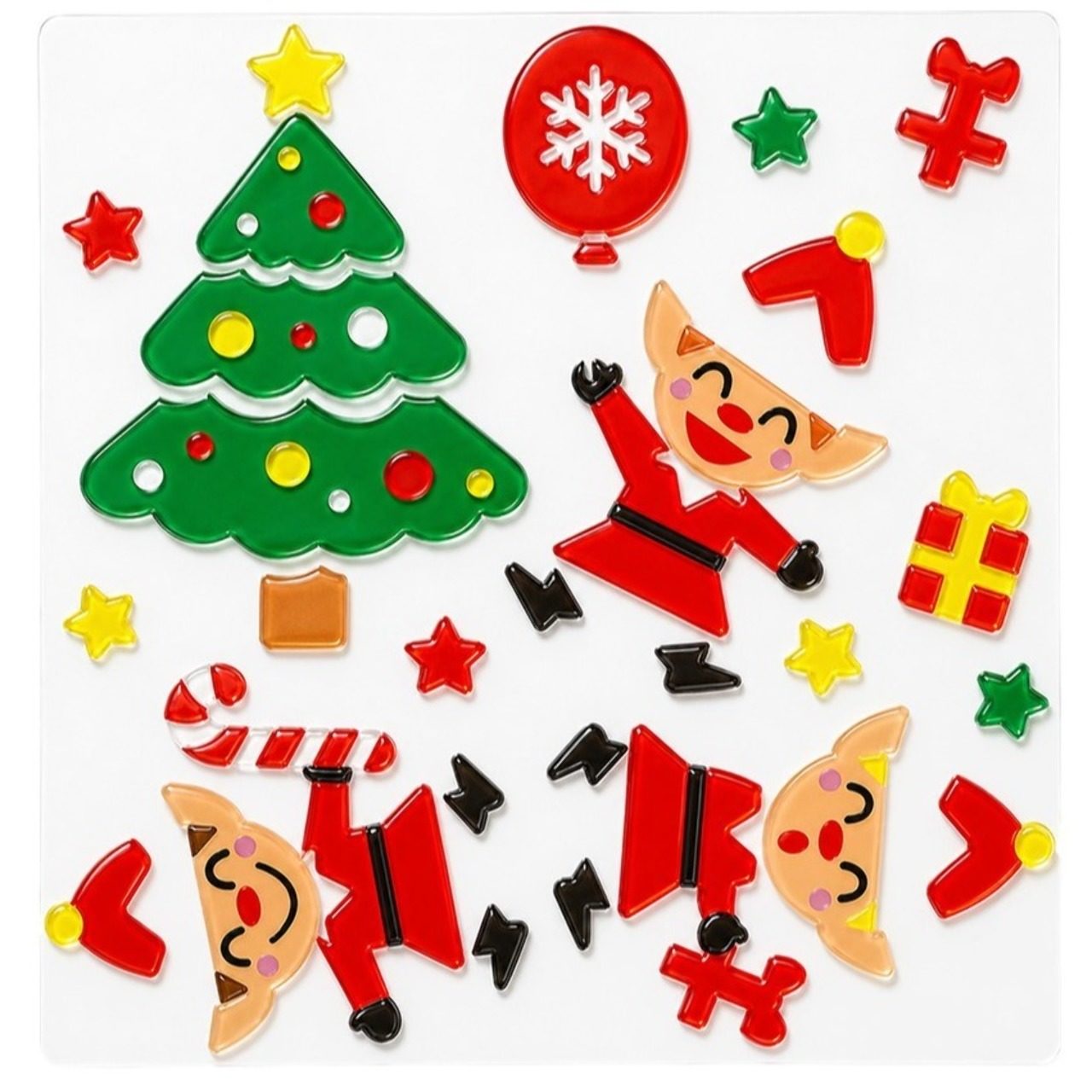 Decoración de Gel Elfos Navideños