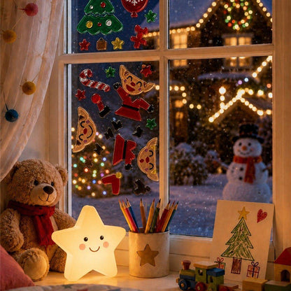 Decoración de Gel Elfos Navideños