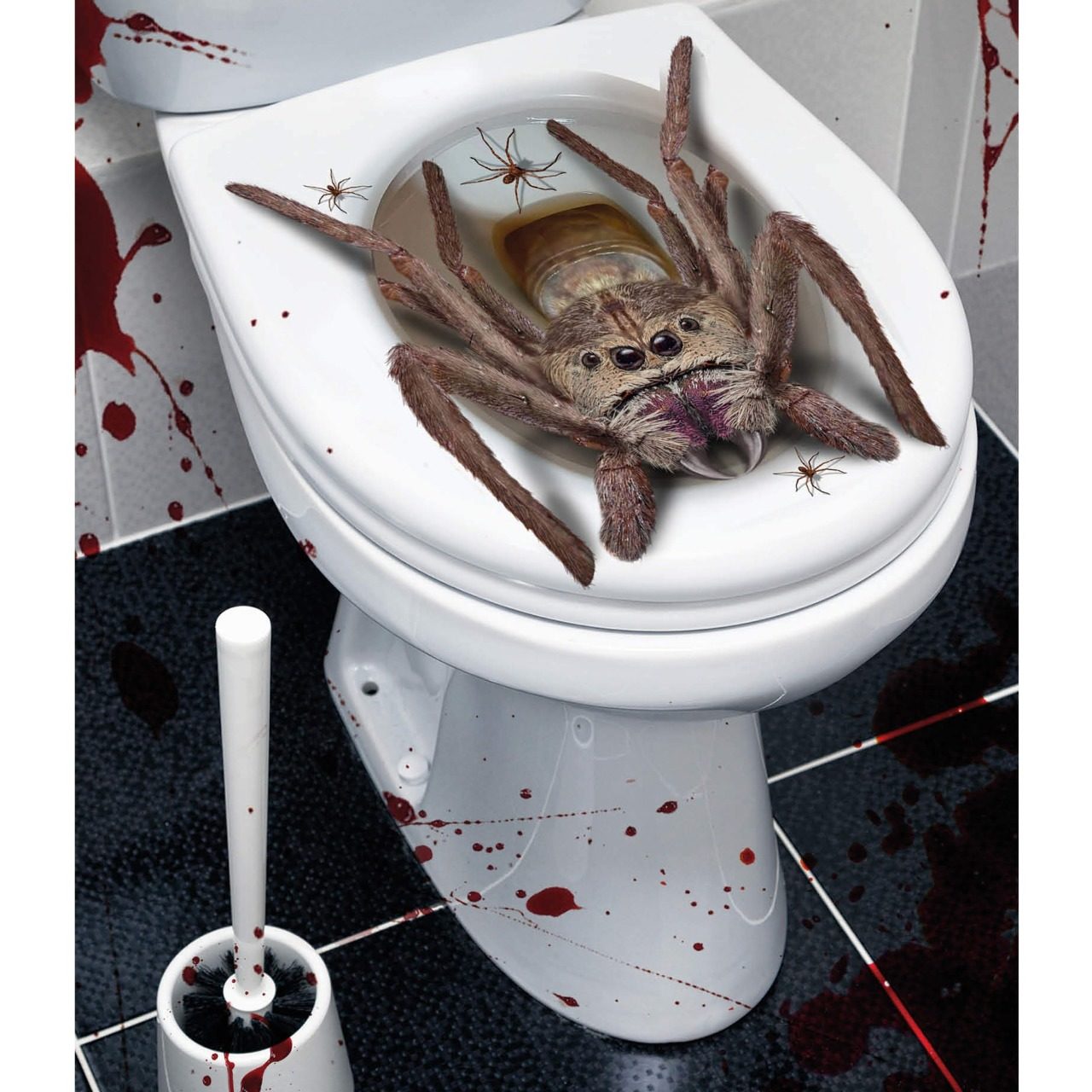 Decoración WC Araña Gigante