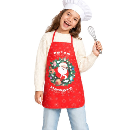 Delantal de Navidad Papá Noel infantil