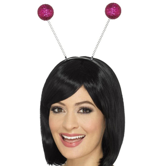 Diadema de Bolas Fucsia Purpurina