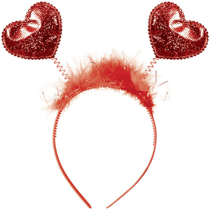 Diadema de Corazones Rojos