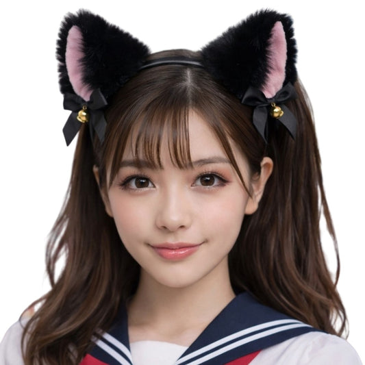 Diadema de Orejas de Gato Cascabel