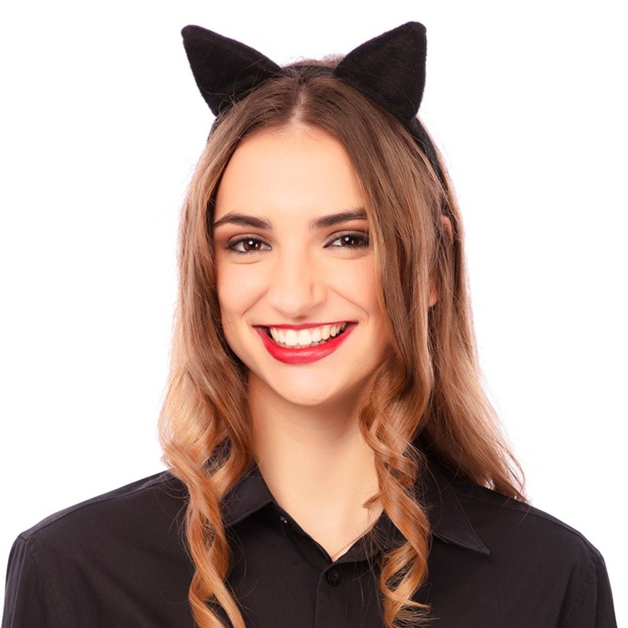 Diadema de Orejas de Gato Negro