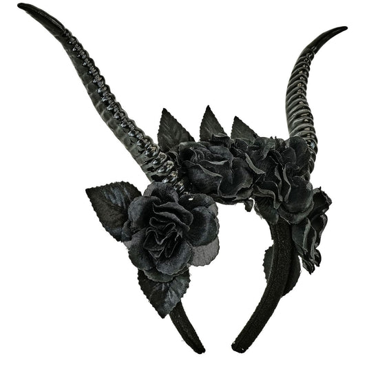 Diadema de Reina Negra Cuernos