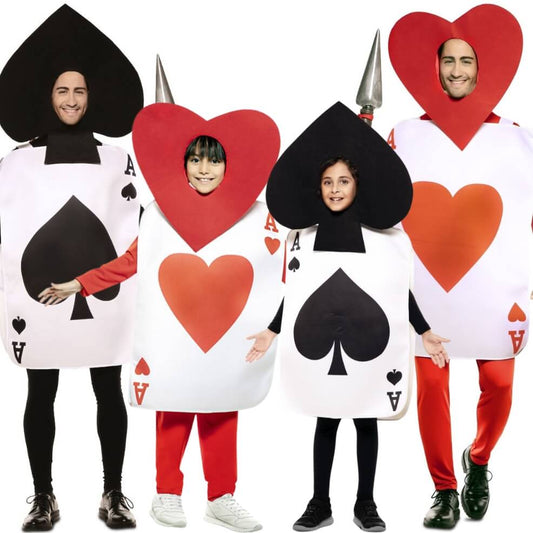 Disfraces en grupo de Cartas Corazones y Picas