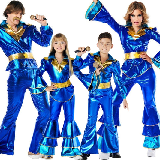 Disfraces en grupo de Disco Azules