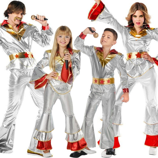 Disfraces en grupo de Disco Plata