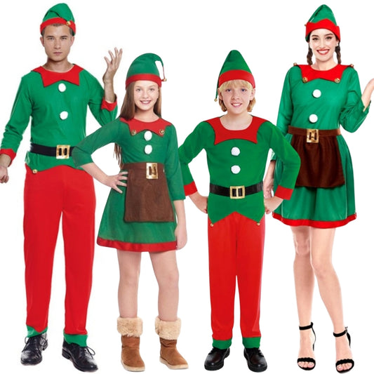 Disfraces en grupo de Elfos Navideños
