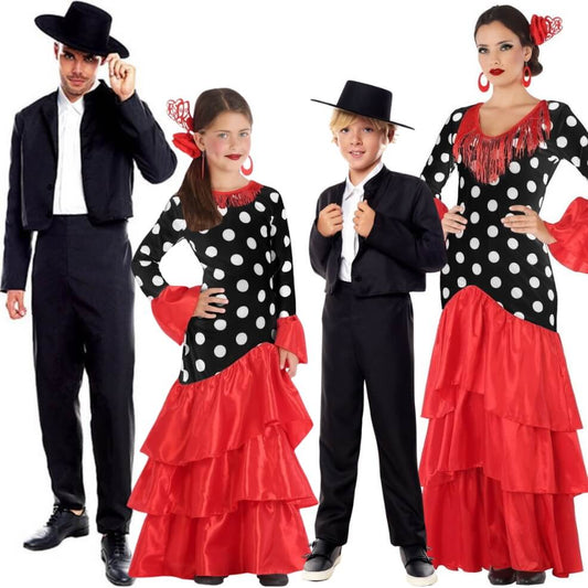 Disfraces en grupo de Flamencas y Cordobeses