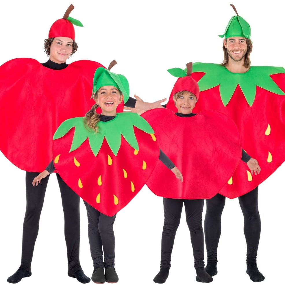 Disfraces en grupo de Frutas Rojas
