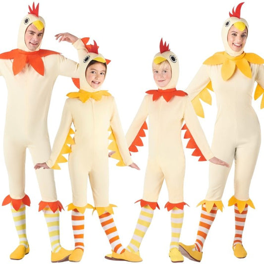Disfraces en Grupo de Gallos y Gallinas