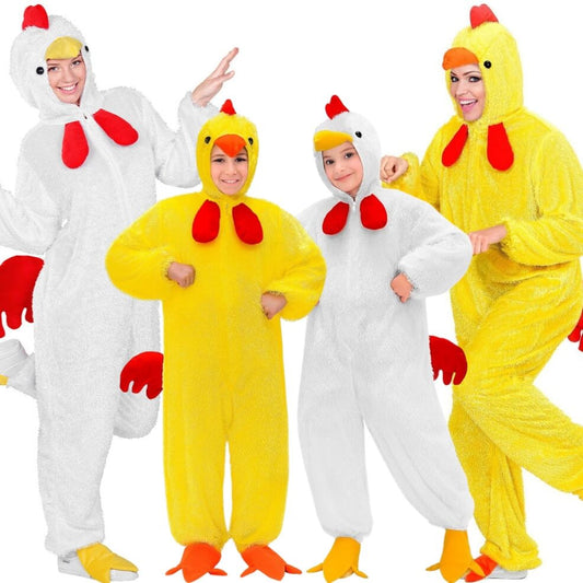 Disfraces en grupo de Gallos y Gallinas Peluche