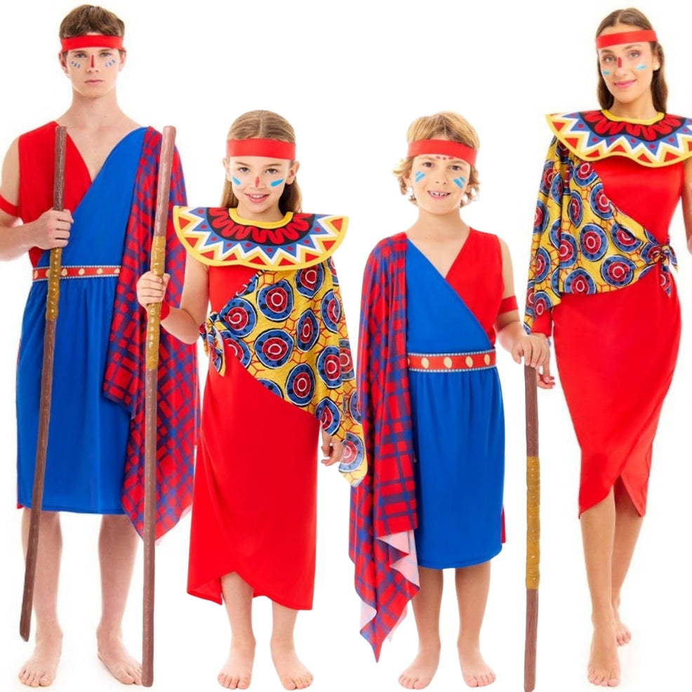 Disfraces en grupo de Guerreros Masai