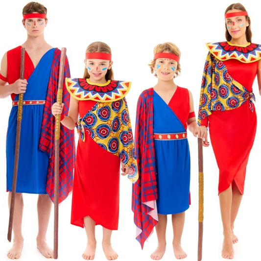 Disfraces en grupo de Guerreros Masai