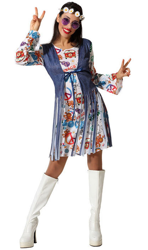 Disfraz de Hippie, vístete de los años 60 y 70 Don Disfraz