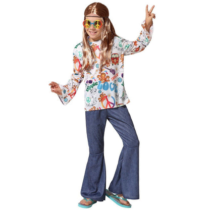 Disfraces en grupo de Hippies Multicolor