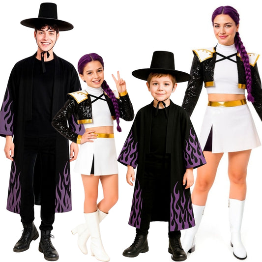 Disfraces en grupo de K-Pop Rumi y Jinu