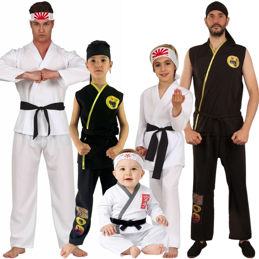 Disfraces en grupo de karate Kid y Cobra Kai