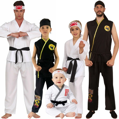 Disfraces en grupo de karate Kid y Cobra Kai