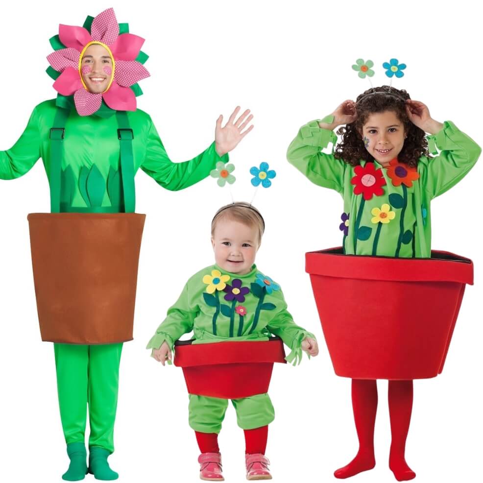 Disfraces en grupo de Macetas con Flor