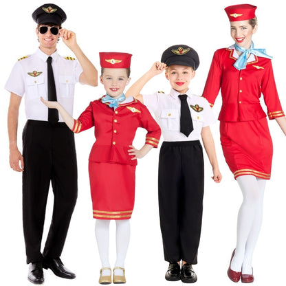 Disfraces en grupo de Pilotos y Azafatas Oficiales