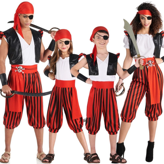Disfraces en grupo de Piratas Tuertos