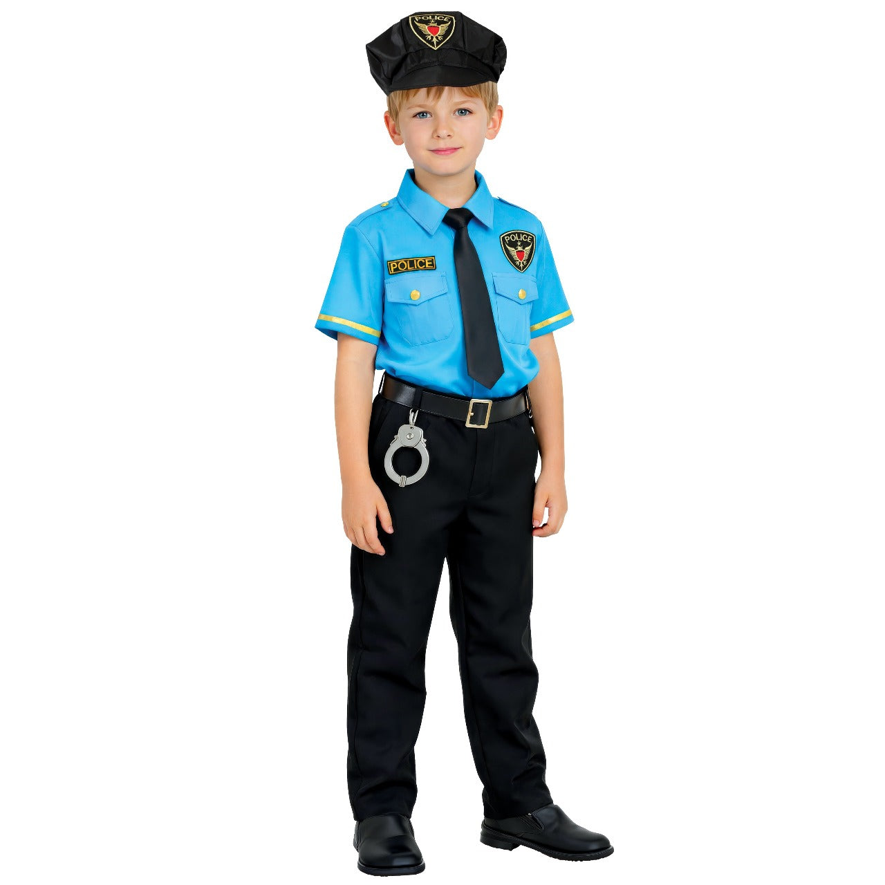 Disfraces en grupo de Policías Oficiales Azules