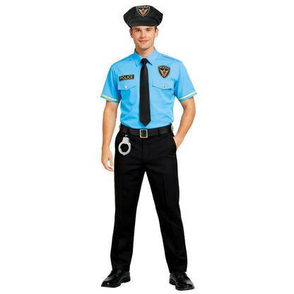 Disfraces en grupo de Policías Oficiales Azules