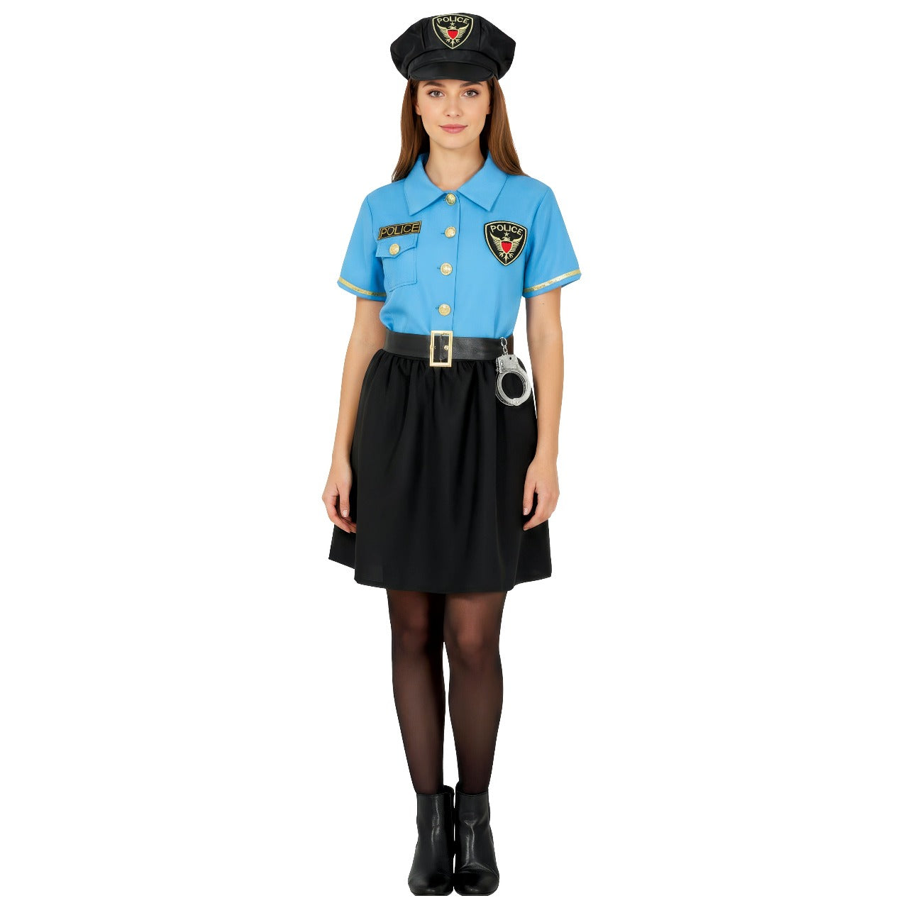 Disfraces en grupo de Policías Oficiales Azules
