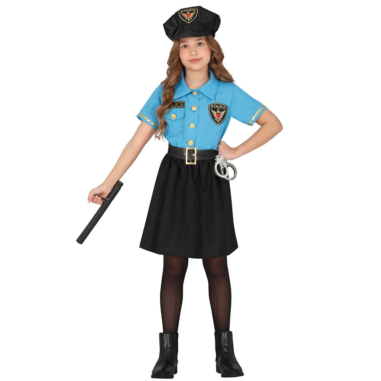 Disfraces en grupo de Policías Oficiales Azules
