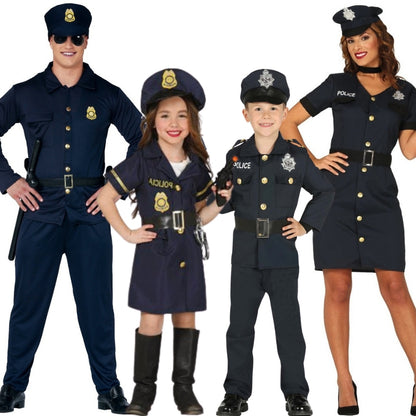 Disfraces en grupo de Policías Oficiales