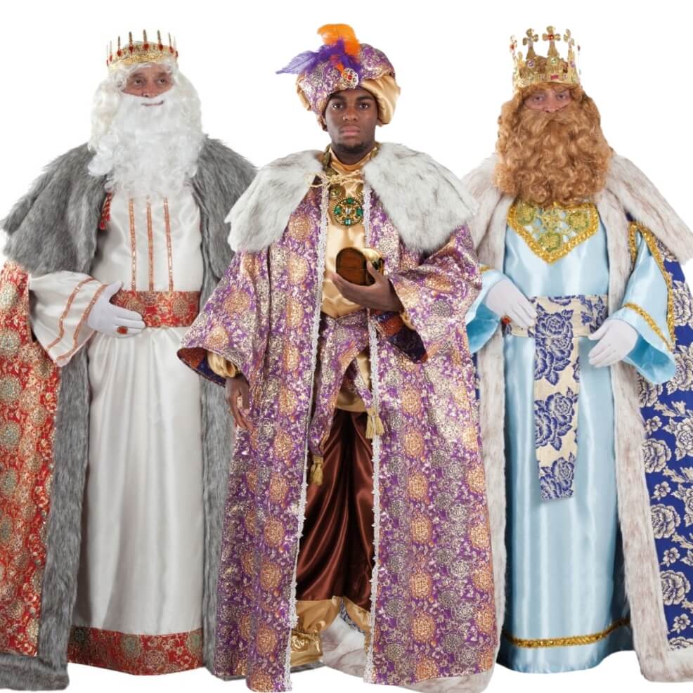 Disfraces en grupo de Reyes Magos con Pelo