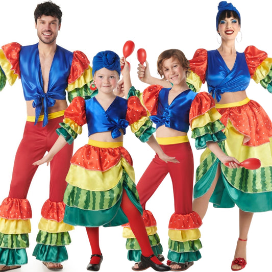 Disfraces en grupo de Rumberos Multicolor