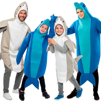 Disfraces en grupo Tiburones y Delfines