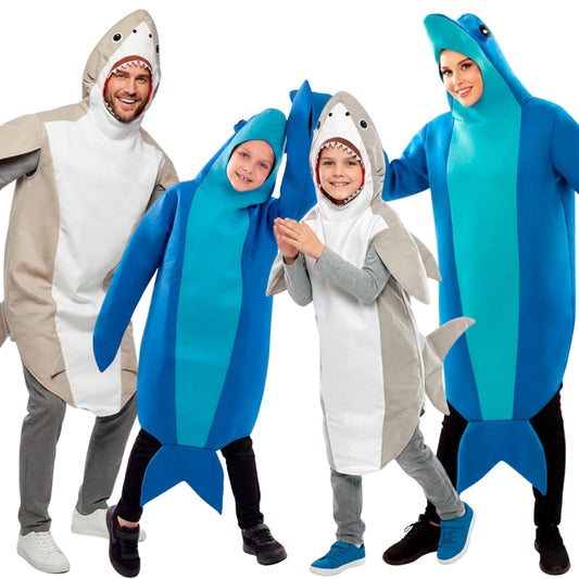 Disfraces en grupo Tiburones y Delfines