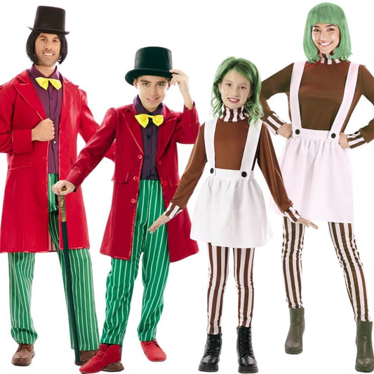 Disfraces en grupo de Willy Wonka