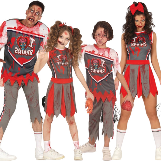 Disfraces en Grupo de Zombies Animadoras y Rugby