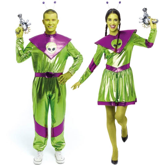 Disfraces en pareja de Alien Verde