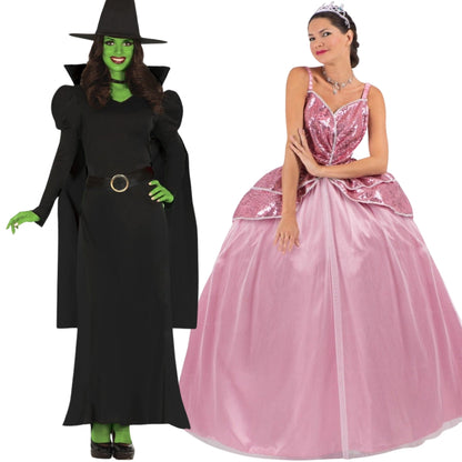 Disfraces en pareja de Bruja Elphaba y Glinda