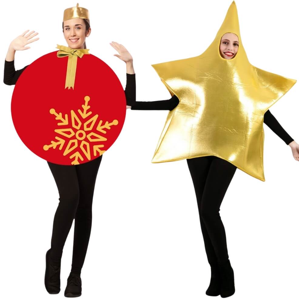 Disfraces en pareja de Estrella y Bola de Navidad